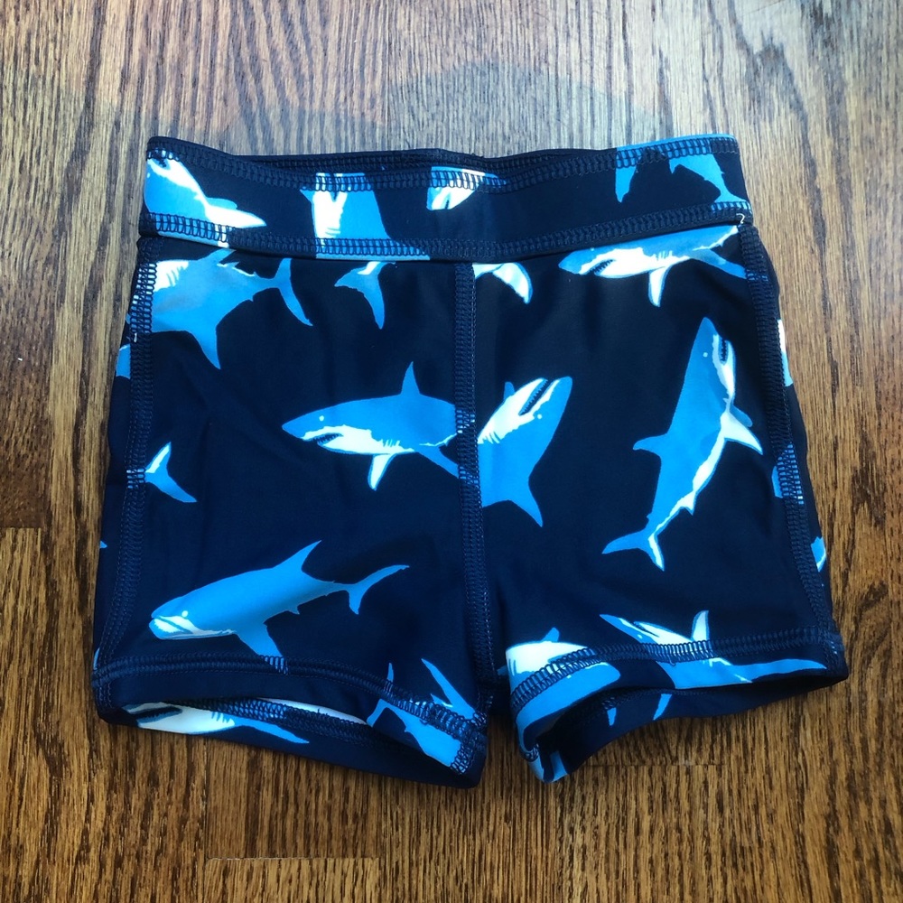 Hanna Andersson Shark Swim Shorts 12-18 Months